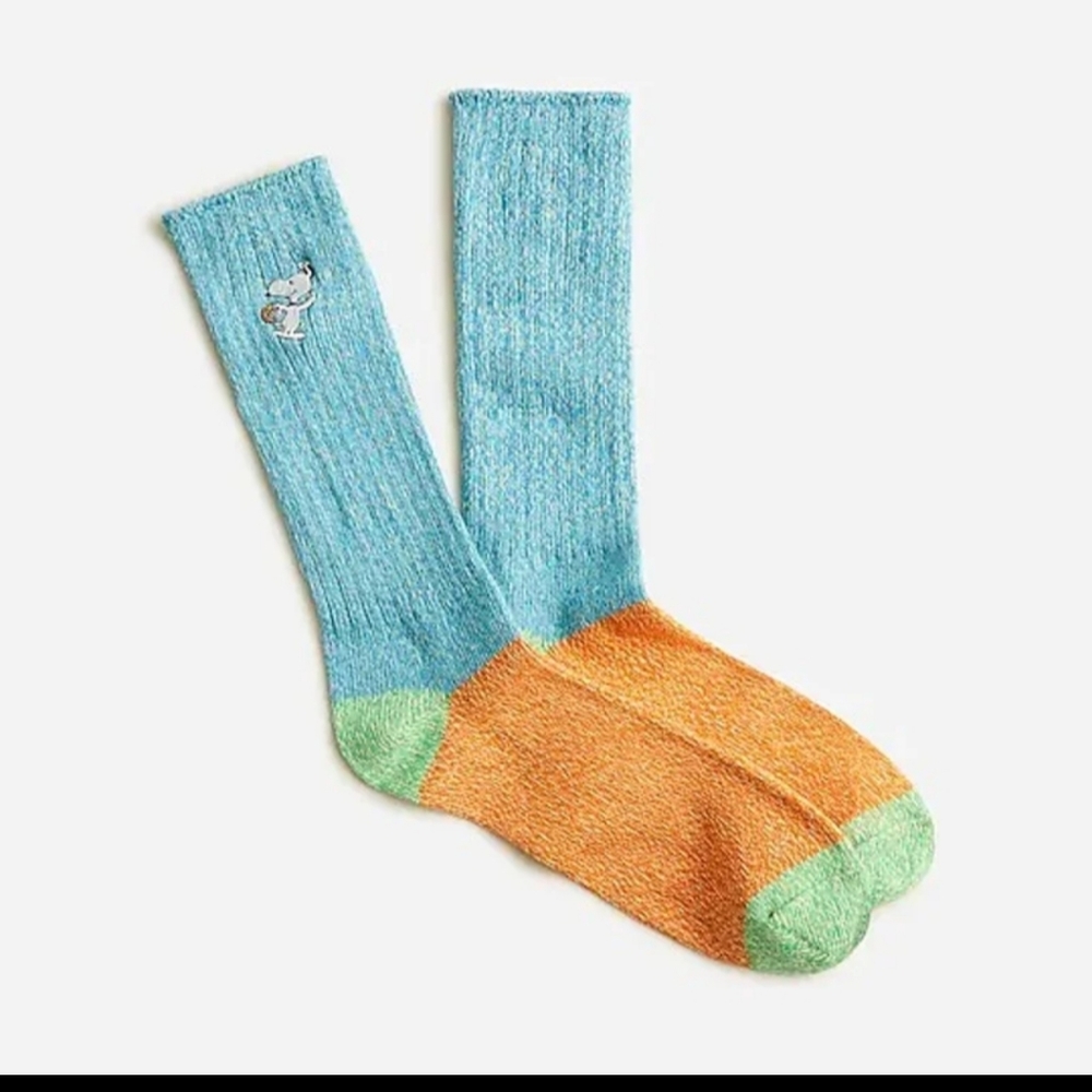 Peanuts® X.J.Crew Lightweight Camp Socks MEN'S Snoopy & Sally OS BNWT SO